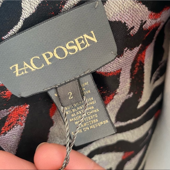 Zac Posen zig zag dress size 2 NWT - Picture 10 of 12
